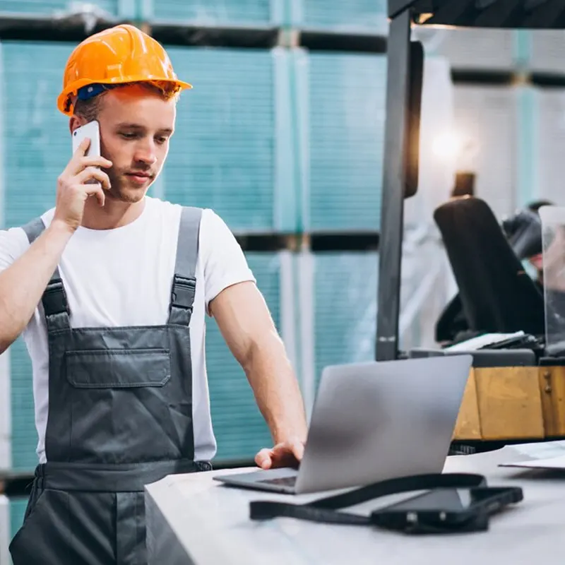 A commercial building engineer doing a commercial service repair in a Jersey business.