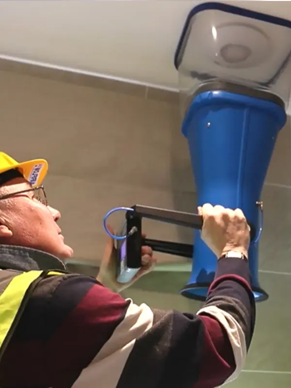 An extractor fan service being done in a residence in Jersey.